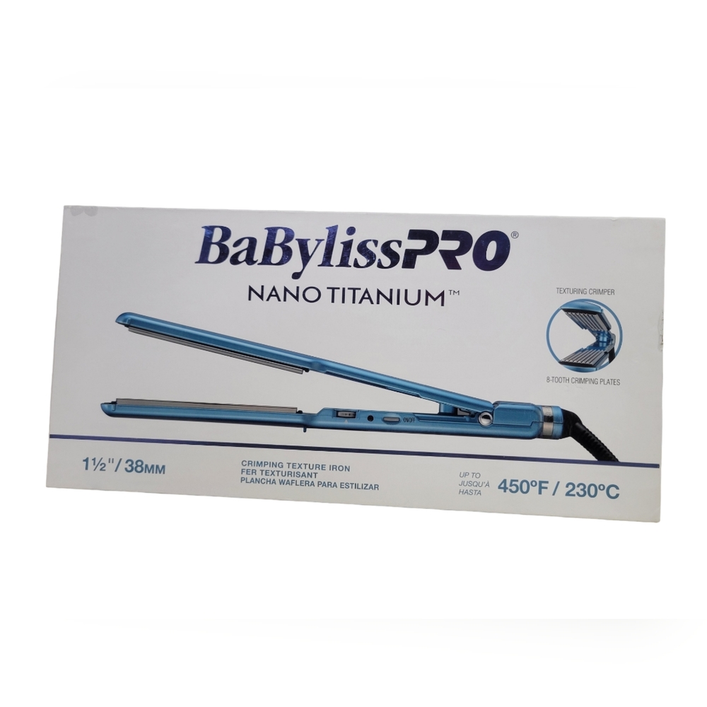 Babyliss Pro Nano Titanium 1 1/2"  crimping iron New Open Box